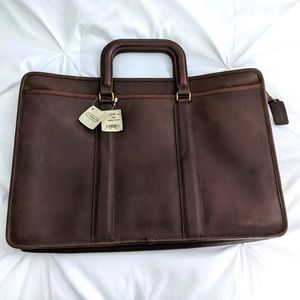Vintage Brown Leather Coach Embassy Briefcase